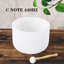 해외 명품 프리미엄 싱잉볼 불교 용품 명상 종 서리로 덥은 석영 크리스탈 노래 그릇, 씨노트 440hz