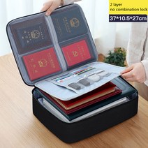 문서 보관 가방 홈 오피스 주최자 파일 폴더 티켓 신용 카드 인증서 핸드백 주최자 액세서리 용품, 블랙 레이어 2