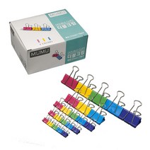 무무 칼라 더블크립 특대 51mm 낱개 철클립 서류집게