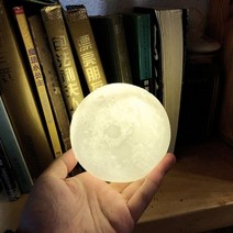 단스탠드 조명 전등갓 책상 북 라이트 미드센츄리 아령조명 침실 장식 sleep light kids night light led moon lamp with stand 3d 인쇄, 백색등, 10cm, 기본이 아닌