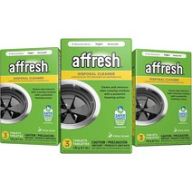 어프레쉬 음식물 분쇄기 클리너 3개입 미국 Affresh Garbage Disposal Cleaner 133g 3팩 싱크대 하수구 청소