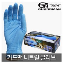 INVEN*가드맨 니트릴 글러브 파우더프리 청색 (블루) 장갑 1갑 (100매)@안전2중포장@ (일회용 식품용 주방용 수술 미용 의료용 병원 안전 요리 무분말), 니트릴(청색) S