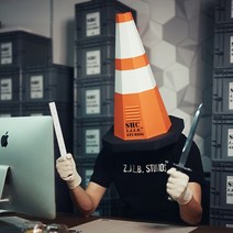 할로윈파티 3D 종이가면 동물가면 토끼 팬더곰 풀페이스 DIY 가면, 10_도로꼬깔콘