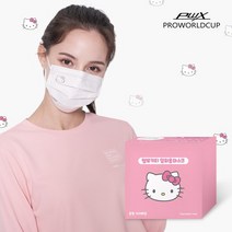 [KT알파쇼핑][PWX]헬로키티 화이트마스크Q 중형(100매)