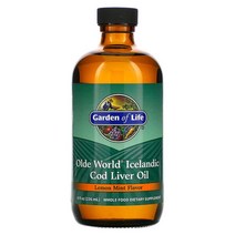Garden of Life Cod Liver Oil 미국 가든오브라이프 코드 리버 오일 대구간유 레몬 민트 8oz(236ml), 1개, 기본