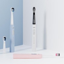 건전지 리마인더 음파 전동칫솔+3칫솔모 목욕탕 신혼살림 진동칫솔 신혼집, 핑크