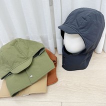 모자 여자바라클라바 마스크 똑딱이, 카키
