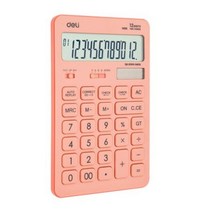 델리 컬러 계산기 EM01541, 레드, 2개