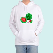ATOGATO 블럭 수박 맞춤 후드티