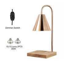인테리어 LED 수면 침실 화장대 카페 화장대 책상 간접 무선 USB 조명 등 스탠드 아로마 테라피 디퓨저 왁스 전기 용융 워머 안전 양키 캔들 램프 에센셜 오일 버너 야간 홈, 금목, 미국 어댑터 110v