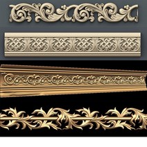 66 pcs 3d 테두리 디자인 stl 형식 artcam cnc 라우터 조각 홈 장식 컬렉션 파일에 대한 열망