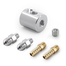 디지털 압력 게이지 연료 오일 유압 센서 범용 18 npt 액체 0-160 psi 미터, 어댑터