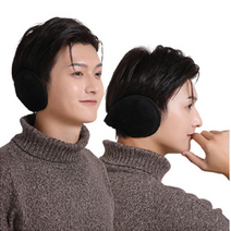 포근한 귀도리개 니트귀도리 방한귀마개 블랙 커플