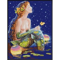 I01b 인어와연등(3D프린트십자수)-RA349 (실로하는), 1개