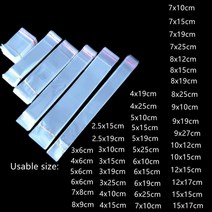 플룻 색소폰 클라리넷 가방 케이스 투명 플라스틱 자체 접착 지 플락 파우치 펜 보석 사탕 포장 봉인 된 선물 스낵 유리 사탕 포장, 사용 가능한 크기, 없음