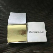 구김지 습자지 포장습자지100pcs 14x14cm 실용적인 호 일 논문 Gild 모조 금 은색 구리 DIY 공예 장식 잎, 06 champagne silver