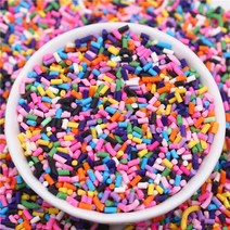 DIY 공예용품 장식품 폼폼 리본 다채로운 믹스 원통형 폴리머 클레이 조각 점액 충전 점토 용 스프링클 DIY, 02 02pkyebuba_03 50g