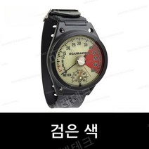 Scubapro 깊이 게이지 손목 다이빙 깊이 측정기 기계식 발광 스케일 내장 온도 60 미터, 검은 색
