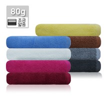 국산 중형 80미용(33x76cm 80g) 순면 업소용 수건 타올 피부관리실 미용실 피트니스센터 헬스장 땀수건, 밤색