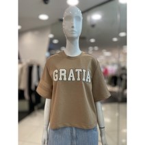 [보브] 부클 레터링 크롭 티셔츠 7123240107 뉴코아일산