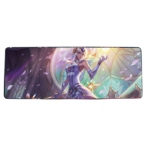롤 LOL 디자인 마우스 패드 79종 시리즈 리그 오브 레전드 장패드 3mm 두께, 900x400mm + 3mm개, 블루 라 쿠스