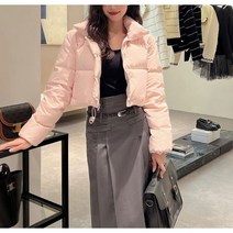 수입명품 스타일 크롭 구스다운 숏 패딩 점퍼