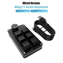 매크로 키보드 프로그래밍 게이밍 프로그래밍 매크로 사용자 정의 손잡이 키보드 RGB 3, 03 6 Key Wired-B