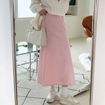 퍼니걸스 5770 밴딩 기모 무지 머메이드 롱 스커트 여성의류