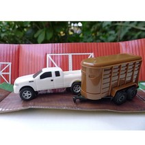 모형트레일러 다이캐스트 ERTL-1:64 모형 포드 픽업 트럭 트레일러 농업용 차량 플라스틱 모델 모래 테이, 01 A