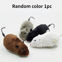 고양이 장난감 시계 장치 스프링 파워 플러시 마우스 1 개 쥐 개 놀이 애완 동물 대화형 제품, 01 1pc Random Color
