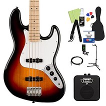 Squier by Fender Affinity Series Jazz Bass Maple Fingerboard White Pickguard 3-Color Sunburst 베이스 초보자 12점 세트 [미니 앰프 첨부] 재즈 베이스