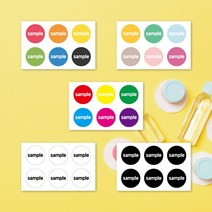 스마일원모어 샘플 스티커 30개 sample 원형스티커 포장데코스티커, 1세트, 01. 컬러풀스티커(30개)
