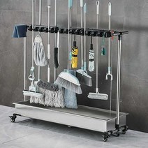 화장실청소도구정리 청소도구 보관함 빗자루 정리대, 125CM
