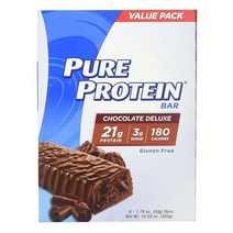 Pure Protein Bars Chocolate Deluxe 퓨어 프로틴 바 초콜릿 딜럭스 6개입 2팩