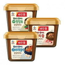 해찬들 청양초/차돌/바지락꽃게 된장찌개양념 450gx3, 청양초 x 3, 450g, 3개