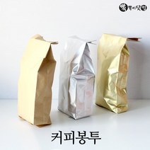 뽁뽁이닷컴 커피봉투(M방형) - 원두 소분 포장 금색 은색 크라프트, 금색 커피 3호(12x35-50매)