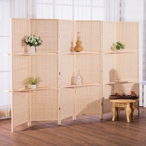 대나무 파티션 수납 전시 가벽 창살 뷰티샵 카페 호텔 식당 셀프, 높이 200x 폭 50cm 4폭