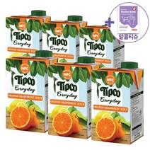 코스트코 팁코 오렌지 자몽 착즙 주스 490ML X 6 + 더메이런알콜티슈