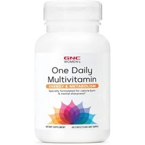 [지엔씨에너지] GNC 우먼스 원 데일리 멀티비타민 - 에너지 신진대사 증가된 성능 집중력 및 심혈관 건강 지원 여성을 위한 일일 보충제 60정, [01] 60개(1팩)