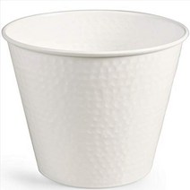 Monarch Abode Classic White Monarch Hand Hammered Metal Wastebasket, 1