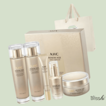 AHC 리뉴에이지 토탈4종 선물세트 쇼핑백 포함 안티에이징 항산화케어 피부결 탄력, [BH]촉촉한 고영양 토탈4종 기프트 세트