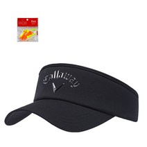 캘러웨이 남성용 2022년 트리플트랙 바이저 골프모자 + 마야 골프티, 블랙