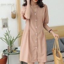 브이넥 퍼프 허리핀턱 핑크 러블리 여성 반팔원피스 브이넥 원피스 30대코디 잘록한 체크패턴 여름