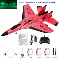 rc 비행기 su-35 rc 원격 글라이더 날개 길이 라디오 제어 드론 비행기 rtf uav xmas 어린이 선물 조립 비행 모델 장난감, su35-레드 3b