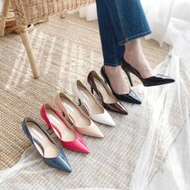 이나슈즈 에나멜 스틸레토힐 쿠션 하이힐 9cm 뾰족구두