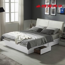 트윈헤드h 서랍형 침대세트 퀸Q(컴포트퓨어 본넬매트리스), 아이보리