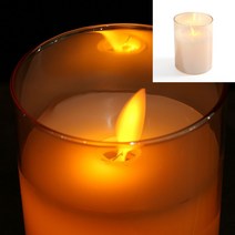 유리병 LED 캔들 10cm 브라운 캔들도매 전기초 건전지초 전기양초 이벤트초 전자초 꺼지지않는초 생일촛불 LED꼬마