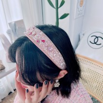 pkpj 컬러스톤 물방울 큐빅 블링블링 헤어밴드 머리띠