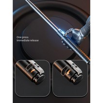 호신봉 단단하고 견고한 티타늄 블랙 자동터치 호신 3단봉, 다이아몬드 24-63 cm /브라이트 실버