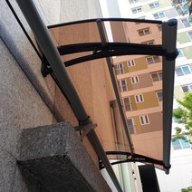 캐노픽스 550 X 1300 조립식창고견적 난간대 이동식주택 서산 농막 차양막 테라스차양막, 브라운렉산 검정 브라켓 검정 바